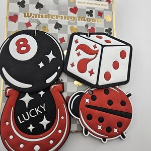 Wandering Moon Red and Black Key & Card Holder Set